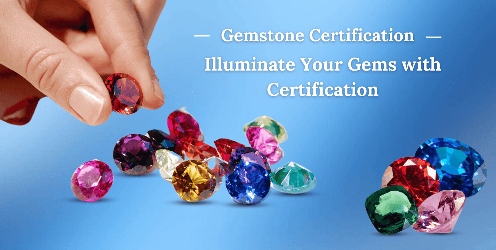 Various raw and polished gemstones